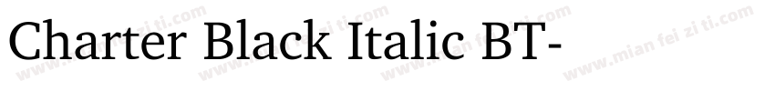 Charter Black Italic BT字体转换